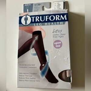 Truform Leg Health Lites Knee Highs Large Open toe